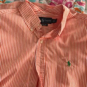 Ralph Lauren orange stripe shirt